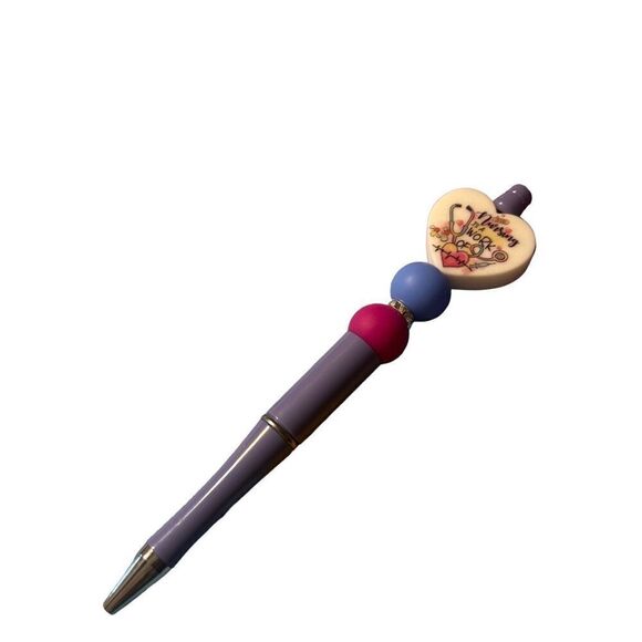 nursing is a work of heart beaded pen - Picture 1 of 2
